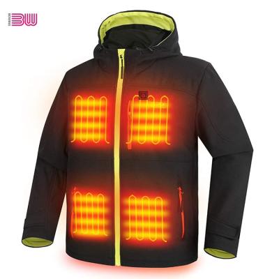 China Outdoor Water Proof Work Men Waterproof Snow Anorak Smart USB Heated Clothes for sale