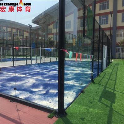 China Hot sale 12mm high quanlity Steel+tempered glass clear tempered glass padel tennis court/panoramic padel tennis court new design for sale