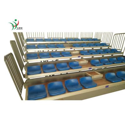 China Hot Sales High Quality FIBA ​​PLASTIC Approved Telescopic Stadium Bleachers Chairs For Sale for sale