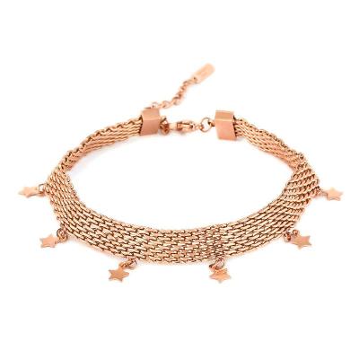 China 2022 FASHIONABLE fashion jewelry product amazon best selling high quality rose gold fancy chain bracelet for girls for sale