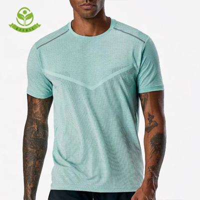 China Breathable Wholesale Fitness Gym Quick Dryers Running Training Short Sleeve Big Tall Tops Mens Shirts for sale