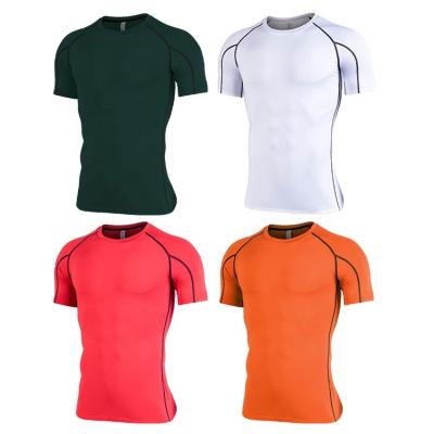 China New Style Breathable and Quick Drying Sleeve Men's Fitness T-shirt Short Sports Shirt QUICK DRY Fitness T-shirt for sale