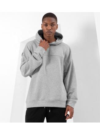 China Custom European Size Off-The-Shoulder Hoodie 320GRM Solid Color Fleece Anti-Shrink Blank Hoodie for sale