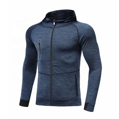 China Breathable Outdoor Sports Coat Men's Gym Hoodie Spring / Summer Tights Fitness Running Wear for sale