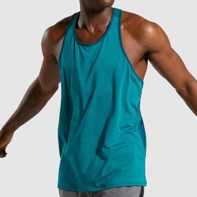 China New Fashion Antibacterial Workout Wear Loose See Through Non Tank Top Styles Mens Vest for sale