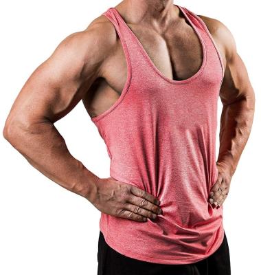 China QUICK DRY Custom Fit Tight Exercising Vest for Men's V-Neck T-shirt Silk Sleeveless Vest Top Exercise Vest Milk Sleeveless Vest for sale