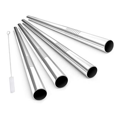 China Sustainable Reusable Food Grade Straws Stainless Steel Straws Pipes Drinking Metal Straw for sale