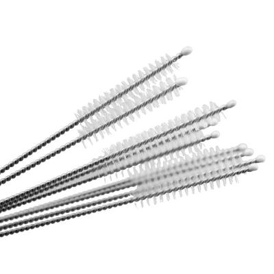 China Sustainable Stainless Steel Straws Sweep Nylon Cleaning Brush For Straw Customize Brush for sale