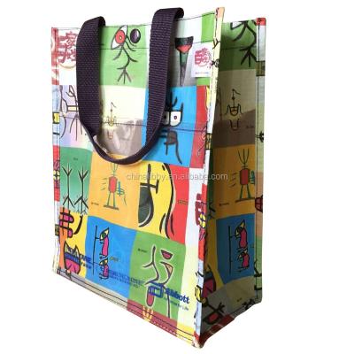 China Recyclable Full Color Recyclable Polypropylene Fabric Lamination Printing Non Woven Shopping PP Bags for sale