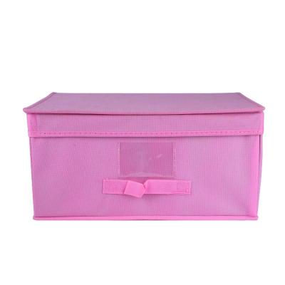 China Sustainable High Quality New Style Recycled Durable Non Woven Apparel Cube Foldable Storage Box for sale