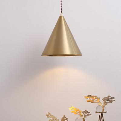 China Modern Gold Small Copper Hanging Lights Ceiling Decor Light Vintage Copper Pendant for sale