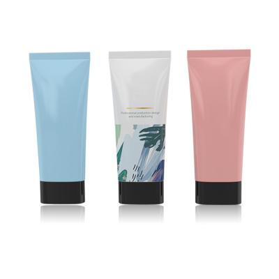 China Custom printing 30ml 50ml 100ml 150ml cosmetic plastic oval tube pe body lotion bb body lotion custom printing cream plastic tube with lid for sale