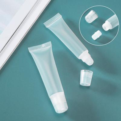 China 5ml 8ml 10ml 15ml 20ml Plastic Lip Gloss Tube Lip Squeeze Lip Gloss Tubes Custom Soft Squeeze Clear Mini Logo Cosmetic Empty for sale