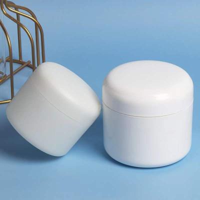 China Free Sample 5g 10g 20g 50g 100g 150g Leak Proof White Plastic Eye Cream Empty Frosted PET Cosmetic Jar for sale