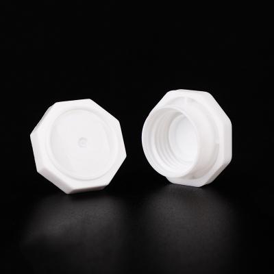 China Non Spill Manufacturer Customized PP Material 17 - 26 Mm Cosmetic Plastic Tube Toothpaste Octagonal Cap Screw Cap for sale