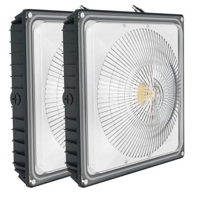 중국 CETL ETL DLC 4.3 Factory Direct Industrial Fixture 75w LED Canopy Light 75w Gas Station Lights Led Canopy 242*242*80 판매용