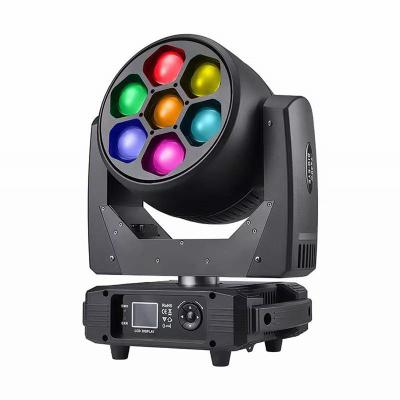 China Theme Park Moving Stage 7x40W RGBW Beam Zoom Head Light DMX Small Club Disco KTV Bar Lights for sale