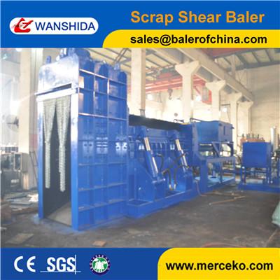 China PLC automatic control Scrap Metal Shear Baler to cut and press waste stainless steel with Diesel Engine drive for sale