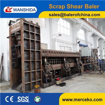 China Hydraulic Waste Scrap Metal Baler Shear Supplier to cut and packing waste copper & aluminum with 5m Press Room for sale