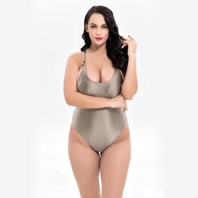 China 2018 Plus Size One piece Swimsuit solid color Swimsuit Women Push up 1920 for sale