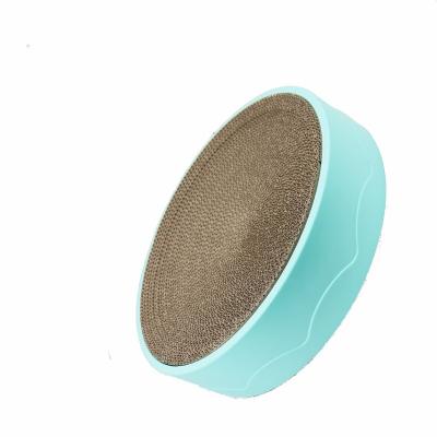 China Sustainable Various Good Quality Round Durable Cat Toy Scratcher Toy Lounge Bed Cat Scratch Board for sale