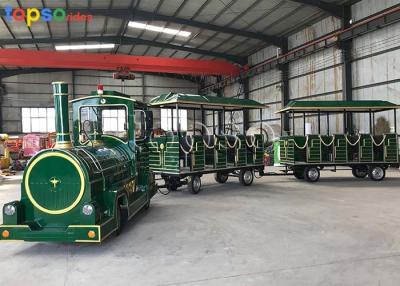 China Outdoor Park Mini Express Trackless Train Fiberglass Steel Material 7 Km / Hour for sale