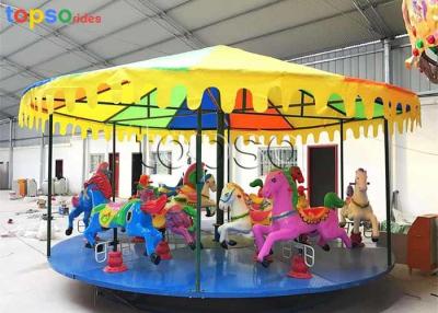 China Outdoor Playground Portable Amusement Rides 16 Seat Foldable Fair Carousel Ride for sale