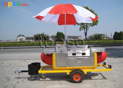 China Fiberglass Steel Mobile Food Trailer Long Life Span For Selling Hot Dog for sale