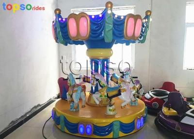 China Coin Operated Carousel Merry Go Round Ride Indoor Amusement Rides RGB Light for sale