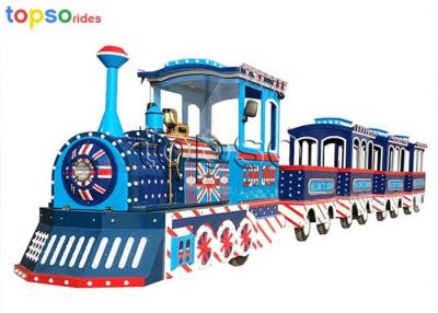 China British Style 24 Seat Rackless Kiddie Train Shopping Center Electric Sightseeing Train for sale