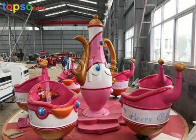 China Funny Kids Park Rides 6 Seat Happy Coffee Cup Rotary Indoor Amusement Rides for sale