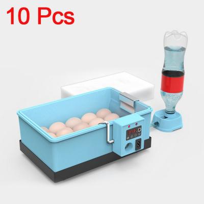 China Farms 10Pcs Double Bird Quail Incubator Fully Automatic Egg Incubator Chicken Farm Power Feed Poultry Hatcher Water Bed for sale