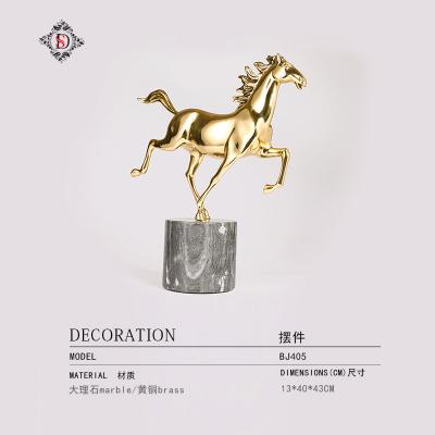 China Modern Cabinet Wine Model Room Soft Dress Office Crafts In Brass Marble Creative Home Office Sculpture Decoration for sale