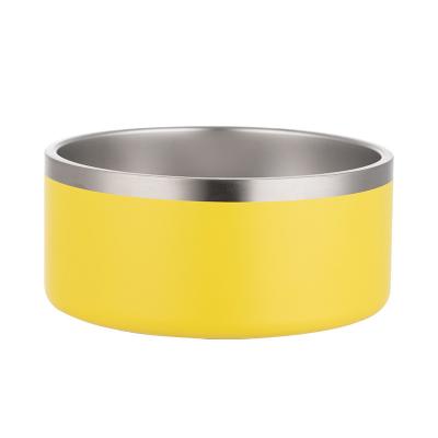 China Non-automatic Customize No Spill Non-Slip Vacuum Insulated Non-Slip Stainless Steel Wholesale With Base Stainless Steel Rubber Dog Bowl for sale