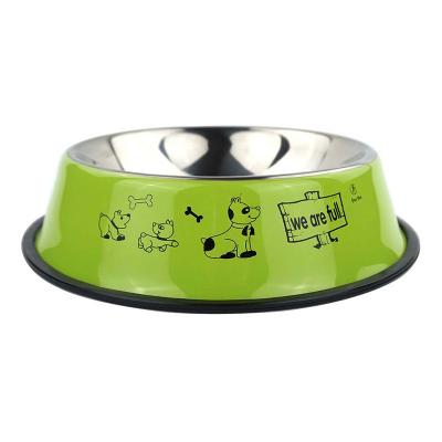 China Hot Selling Good Quality Stainless Steel Non-automatic Dog and Cat Bowl Non-slip and Fall Resistant Dog Food Bowl for sale