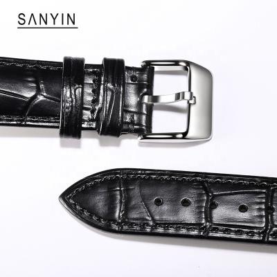 China Soprt SANYIN Italian Leather Watch Band Quick Release Strap Wrist Strap Replacement Fits Most Watch Brands for sale