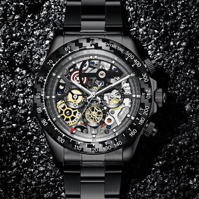 China Luxury High-end European-style Calendar Luminous Classic Antique Carved Custom Men's Automatic Movement Mechanical Watches for sale