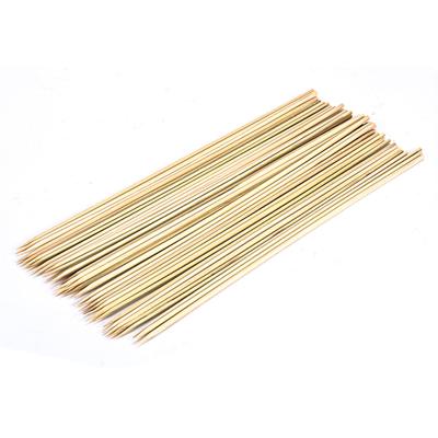 China Eco-friendly bamboo bbq skewer easily cleaned and wooden stick bamboo bbq barbecue skewer long for sale