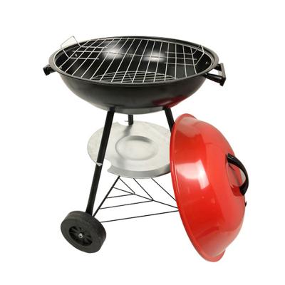 China Adjustable Height 22 Inch Apple Type Charcoal BBQ Grill With Wheels Portable Fashion Small Apple BBQ Grill for sale