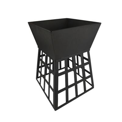 China Easily Assembled Outdoor Wood Stove Garden Patio Firepit Table Square Firepit Metal Pit Fire Pit Burning Pit for sale