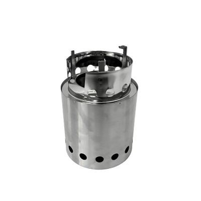 China Easy Assembled Easily Assembled Two Part Hiking Camping Stove Stainless Steel for sale