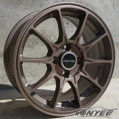 China Fonyee F98TC07 ALLOY wheels r 15 inch width 6.5j matte bronze car wheels good quality 4X100 rims for sale