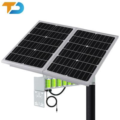 China Quick Installation IP67 TecDeft Customized IP Camera Outdoor Solar CCTV Surveillance 60w 60Ah solar energy system for sale