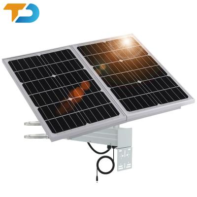 China Quick Installation IP67 TecDeft CCTV Camera Speciaized Solar Power Supply System 60W 60Ah Mono crystalline energy storage system for sale