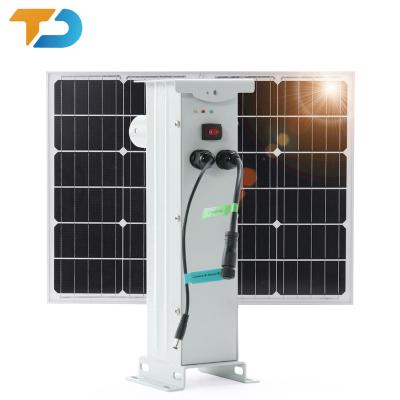 China Quick Installation IP67 TecDeft DC12V Mini customized Solar Panel Energy System UPS hybrid solar energy system for IP camera for sale