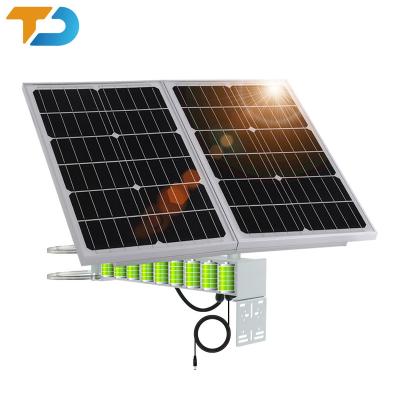 China Quick Installation IP67 TecDeft Factory price 12v pole mounting mini Solar Energy System 60W solar power system for CCTV for sale