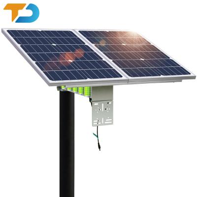 China Quick Installation IP67 TecDeft Outdoor Solar Panels And Racking System 4g Ptz Camera Solar Use Tuya Apps Solar Panel System for sale