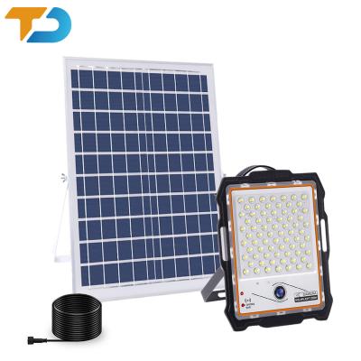 China Theme Park Tecdeft TUYA APP solar flood light with camera 200w garden led floodlight outdoor with remote controller for sale