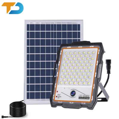 China Theme Park Tecdeft 200W Panel Spotlights 1080P Led Sport Outdoor Reflector Solar Flood Light With Cctv Camera Security for sale