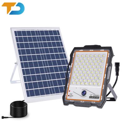 China Theme Park Tecdeft high quality competitive price solar flood light energy saving led solar panel flood light with camera for sale